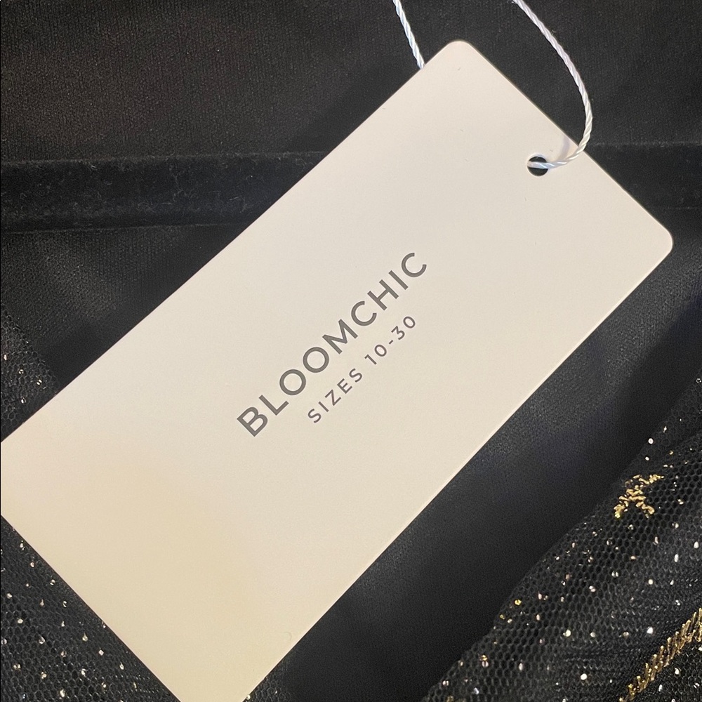 BloomChic Black Midi Dress with Gold Star Print - Picture 10 of 10